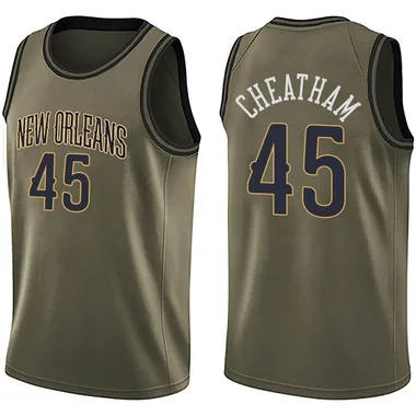 Green Zylan Cheatham Men's Swingman New Orleans Pelicans Salute to Service Jersey