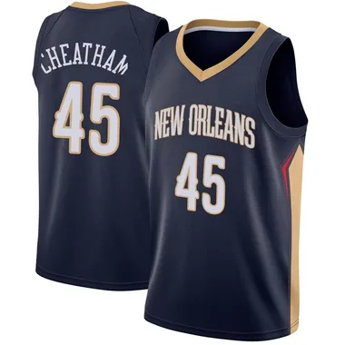 Navy Zylan Cheatham Men's Swingman New Orleans Pelicans Jersey - Icon Edition