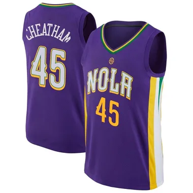 Purple Zylan Cheatham Men's Swingman New Orleans Pelicans Jersey - City Edition