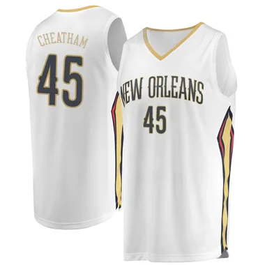 White Zylan Cheatham Men's Fast Break New Orleans Pelicans Jersey - Association Edition