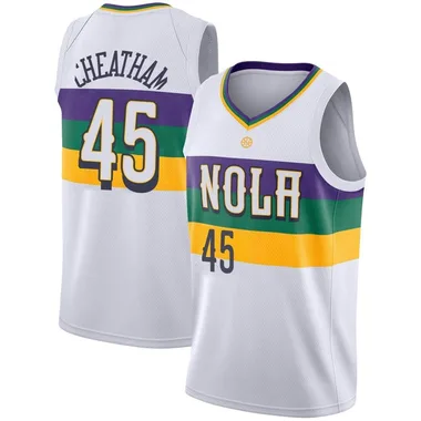 White Zylan Cheatham Youth Swingman New Orleans Pelicans 2018/19 Jersey - City Edition