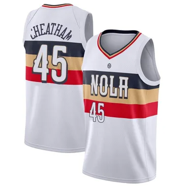 White Zylan Cheatham Youth Swingman New Orleans Pelicans 2018/19 Jersey - Earned Edition